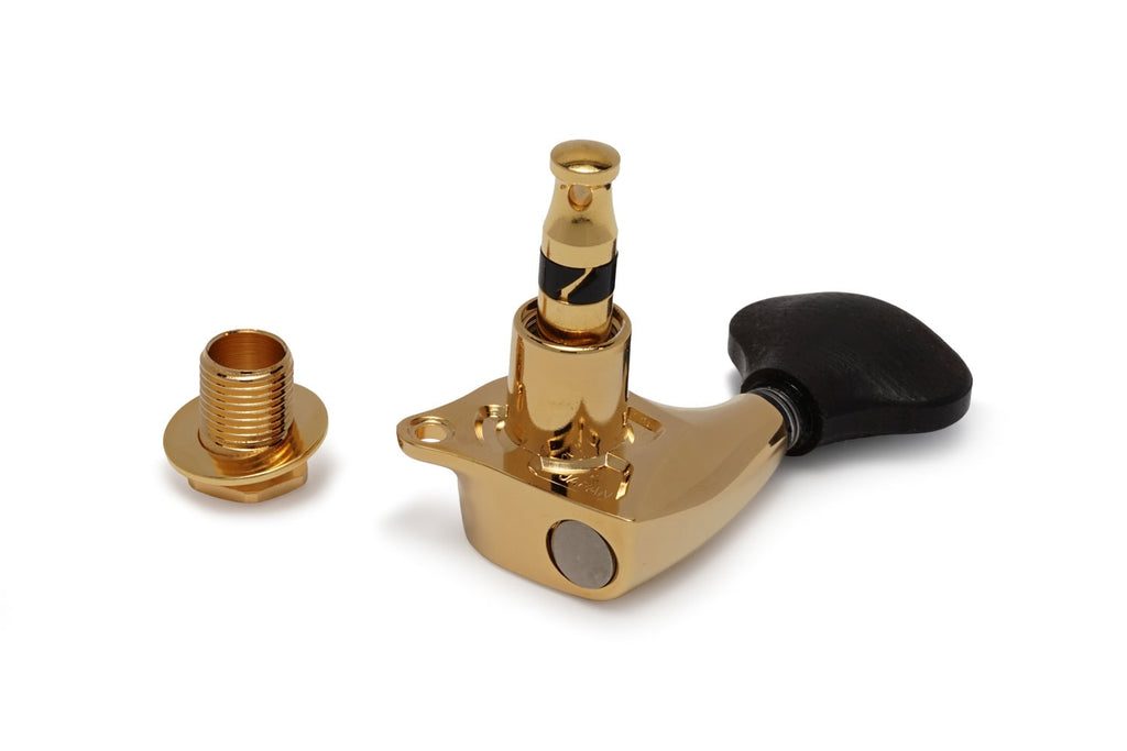 Gotoh SGL510Z Gold Guitar Machine Heads With Ebony Button Set of 3 + 3