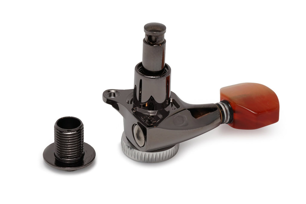 Gotoh SGS510ZMGT Cosmo Black Staggered Mag-Trad Locking Guitar Machine Heads Set of 6 Inline