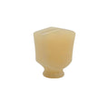 Single beige translucent plastic tuning peg button against a white background.