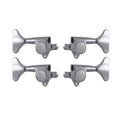 Set of four silver Grover branded guitar machine heads visible from the side view.