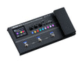 Black Boss GX-1 guitar effects processor with knobs, buttons, footswitches, expression pedal, and color display.