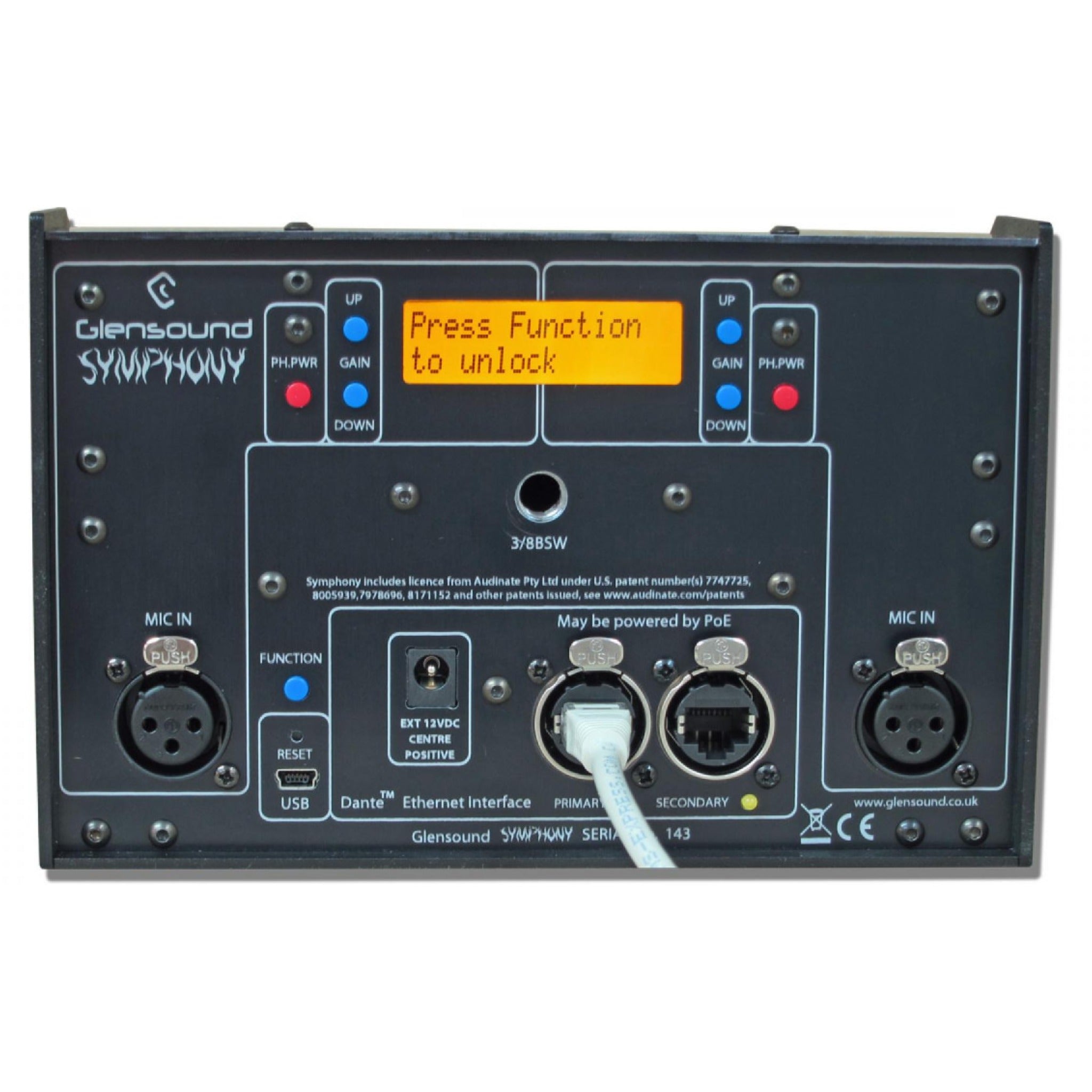 Glensound SYMPHONY - Musicians' Monitoring & Microphone Amplifier, studio recording microphone body