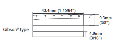Hosco Gibson® Shaped & Slotted Vintage Style Bone Electric Guitar Nut