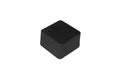 Small black square metal enclosure with rounded edges shown on a white background.