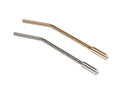 Two metal tremolo arms, one gold and one silver, shown on a white background.
