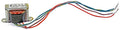 Metal transformer with multiple colored wires and a label with text including 1140-LU-B and Hammond.