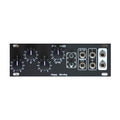 Black eurorack module with four rotary knobs and eight 3.5mm jacks labeled FX AID and Happy Nerding.