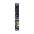 Black and gold Eurorack module with four knobs and six jack sockets labeled FX AID by Happy Nerding.