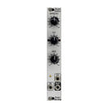 Silver Eurorack module with three knobs and three 3.5mm jacks labeled IN, CV, and OUT.