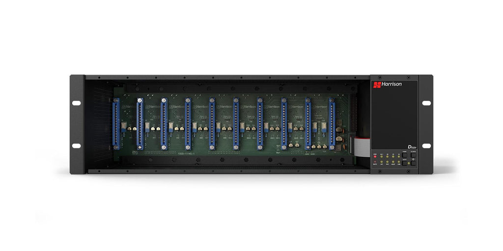 HARRISON AUDIO D510r 500 Series Chassis with D510MX Mixer and 8x 500 Series 32C Preamps