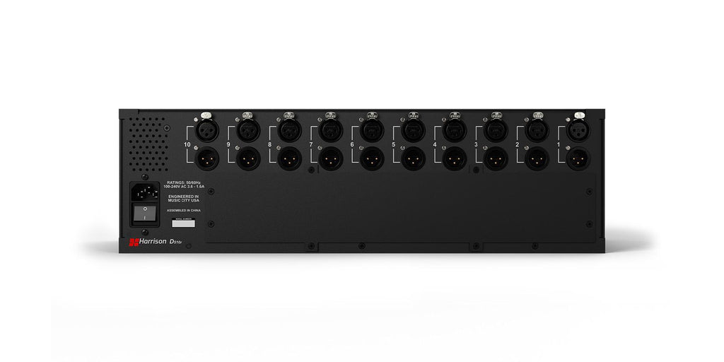 HARRISON AUDIO D510r 500 Series Chassis with D510MX Mixer and 8x 500 Series 32C Preamps