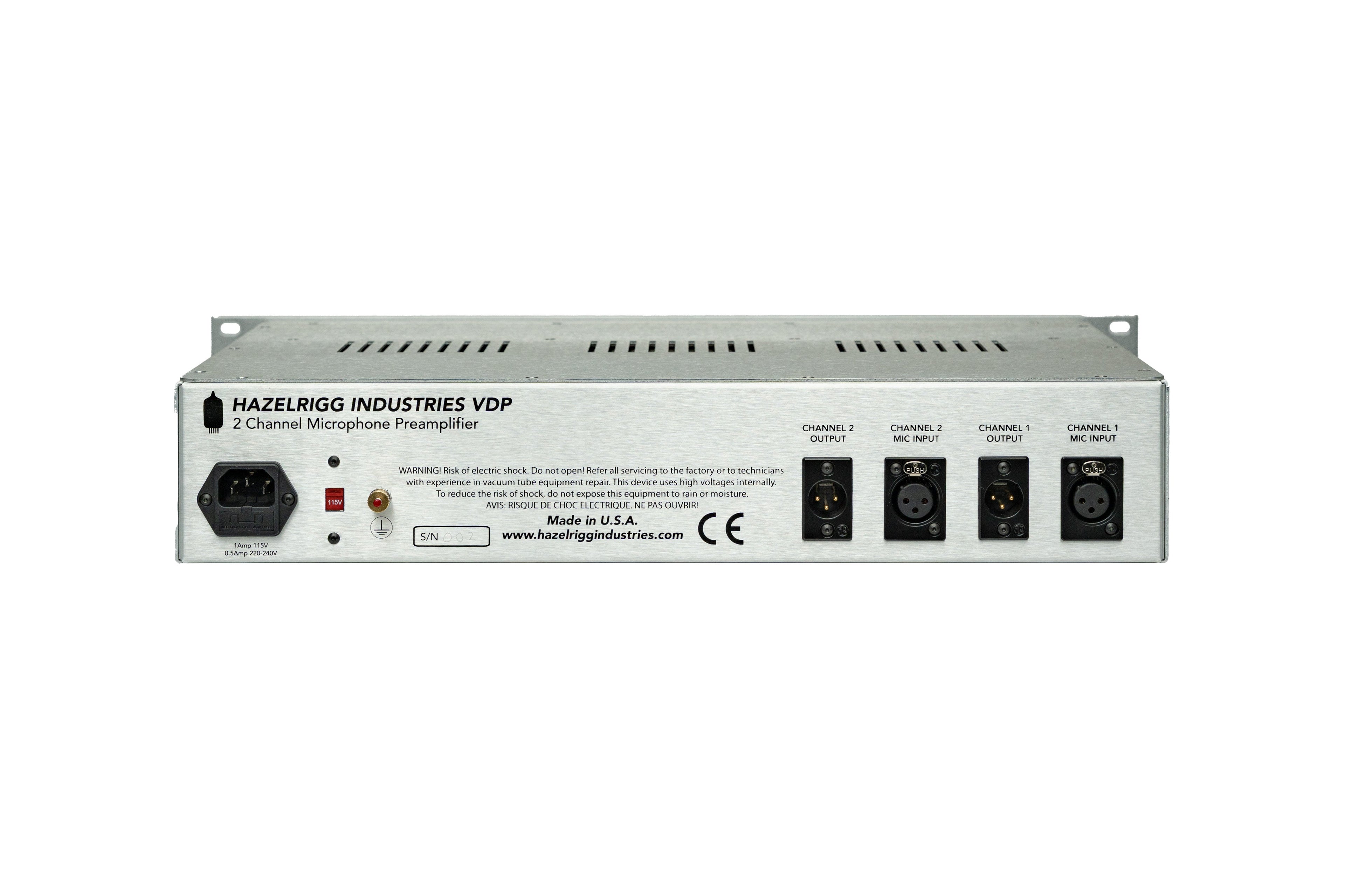 HAZELRIGG INDUSTRIES VDP — Microphone, studio recording microphone body