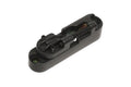 Black metal single string bridge part with spring and adjustment screws