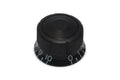 Black plastic knob with ridged grip and numbers 0 to 10 printed in white around its base.