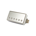 Nickel-colored guitar pickup with six screw pole pieces and braided wire lead.