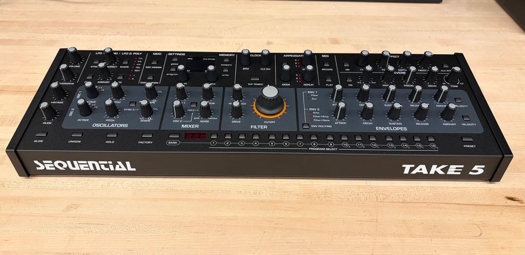 Sequential Take 5 Desktop Compact Poly Synth, keyboard synthesizer instrument