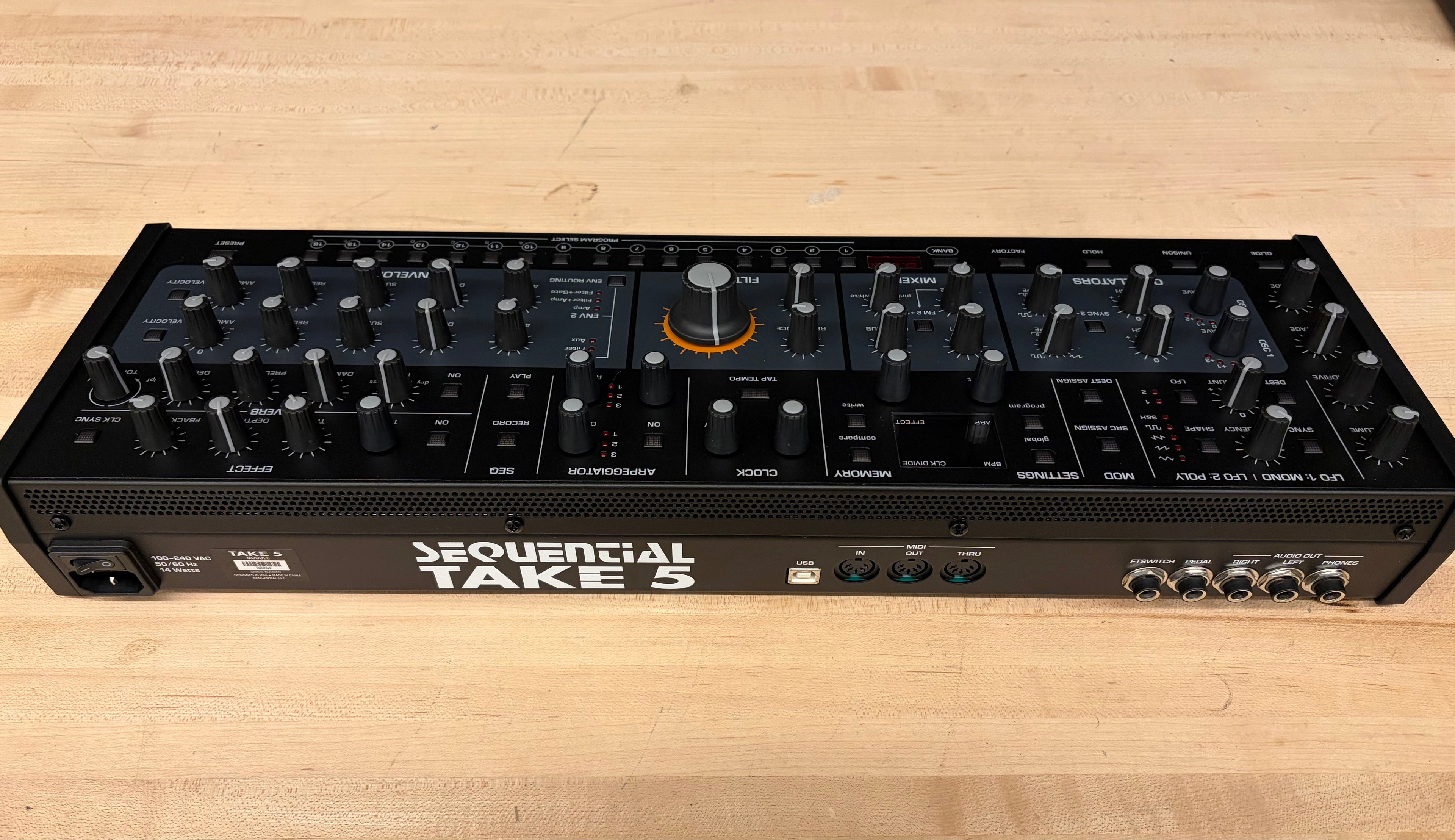 Sequential Take 5 Desktop Compact Poly Synth, keyboard synthesizer instrument