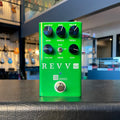 Green REVV G2 guitar effects pedal with six knobs, a toggle switch, and a footswitch.