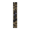 Black Eurorack module with gold accents featuring sliders, knobs, jacks, and a small toggle switch.