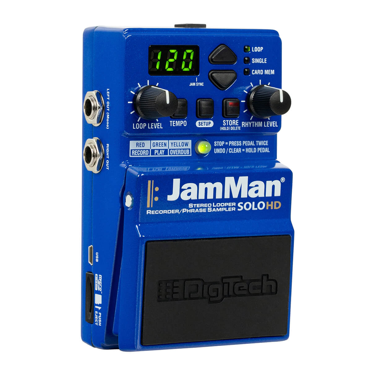 Digitech Compact Stereo Stereo Looper / Recorder / Phrase Sampler Pedal JAMMAN-SOLO-HD