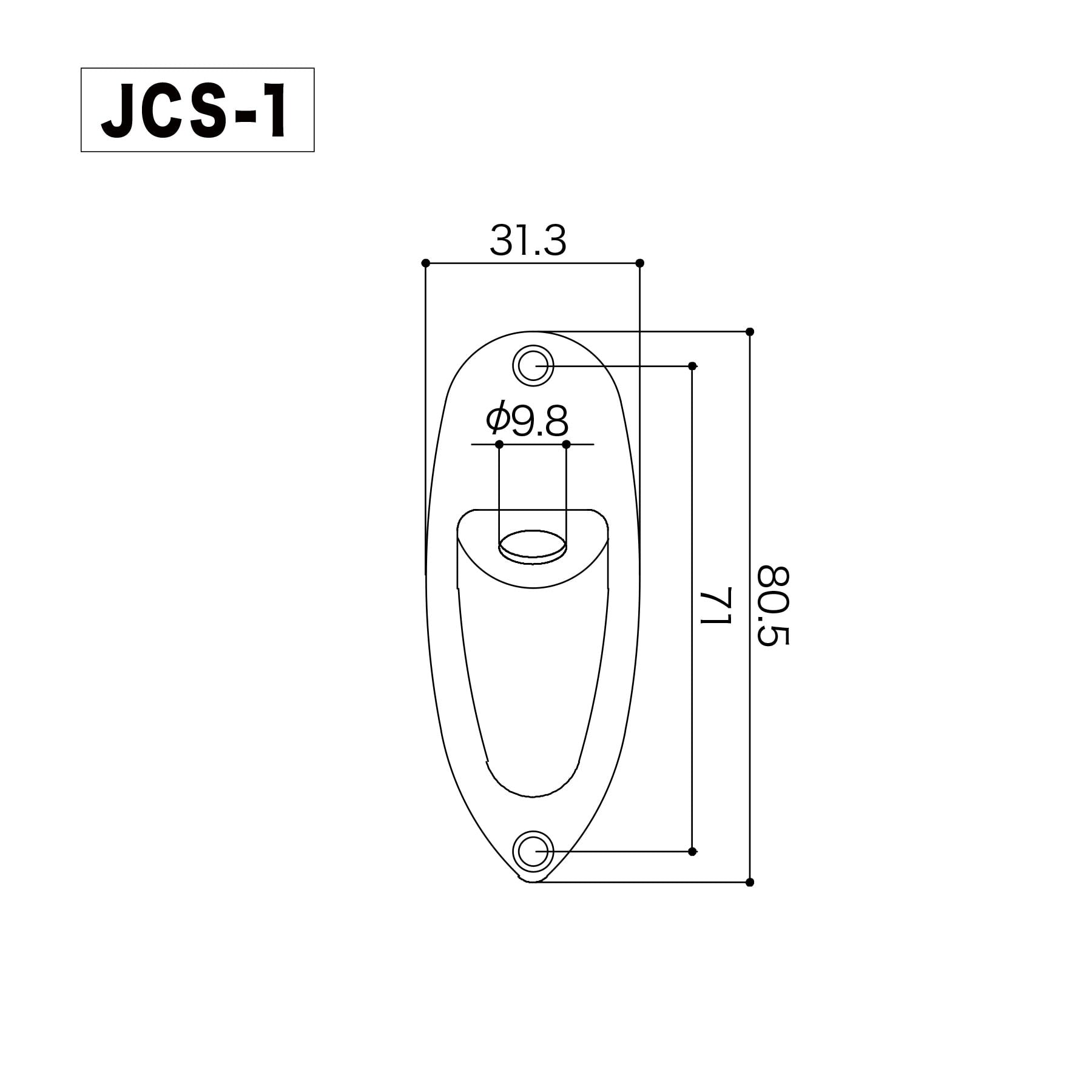 Gotoh JCS1 Cosmo Black Jack Plate