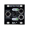 Black electronic module with three 3.5mm jacks, a central knob, and green indicator lights labeled ENVL and GATE.