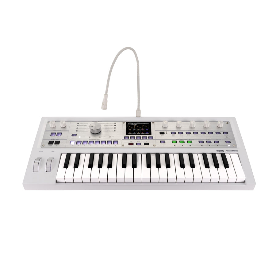 Korg microKORG 2 Limited Edition - Metallic White, keyboard synthesizer instrument