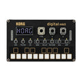 Black Korg digital mkII synthesizer with buttons, rotary controls, display, and pin headers.