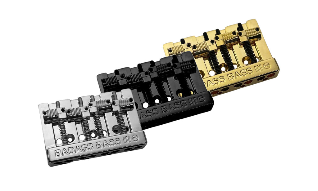 Leo Quan® Badass III™ 4-String Bass Bridge – Grooved Saddles