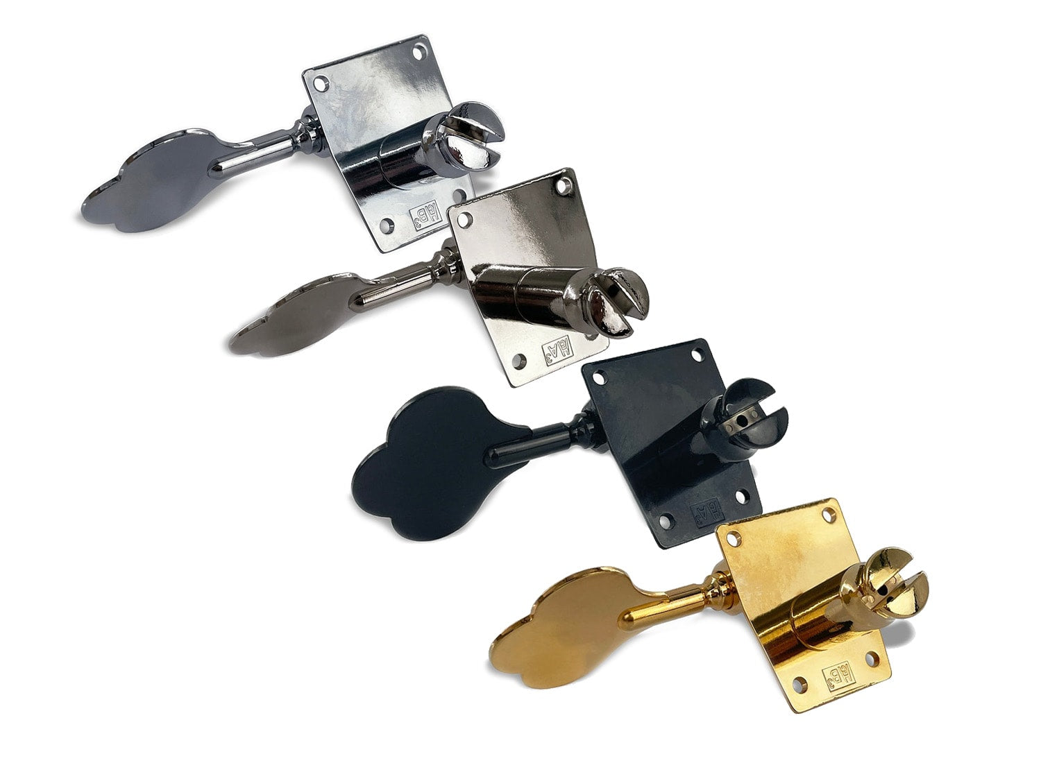 Leo Quan® Badass OGT™ Open Gear Bass Keys Large Post Set – 4 In-line