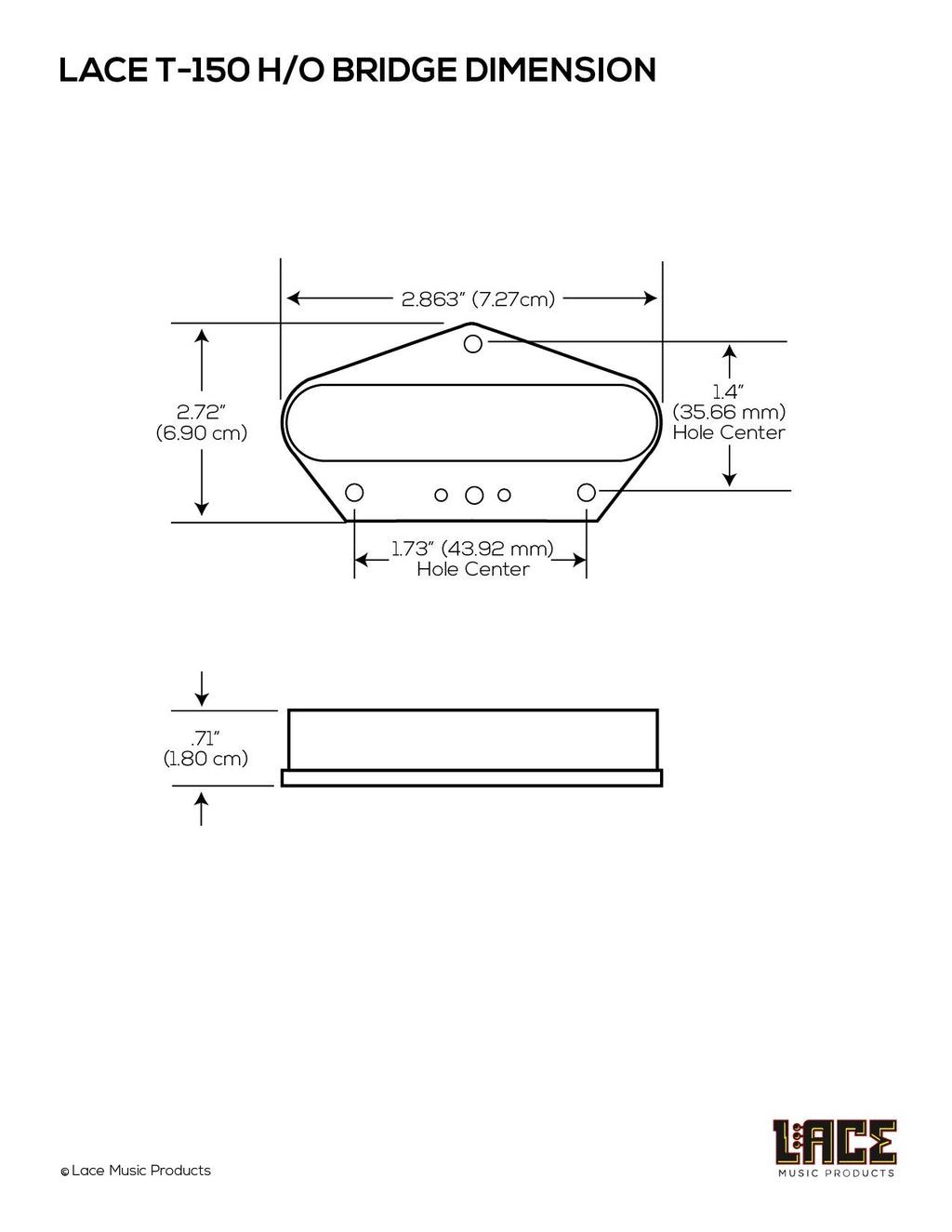 Lace Sensor T-150 Tele Bridge – Single Coil Pickup