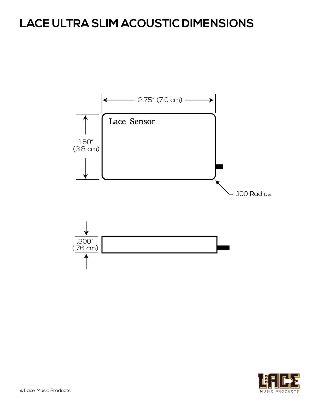 Lace Ultra Slim Acoustic (USA) Sensor – Black Power Coat