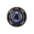 Round black speaker with blue and white circular label marked BP102-4 and 4 OHM 200W