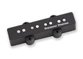Black rectangular bass guitar pickup with silver pole pieces and Seymour Duncan branding.