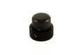 Black conjoined dual-level control knob with textured grip and two setscrews.