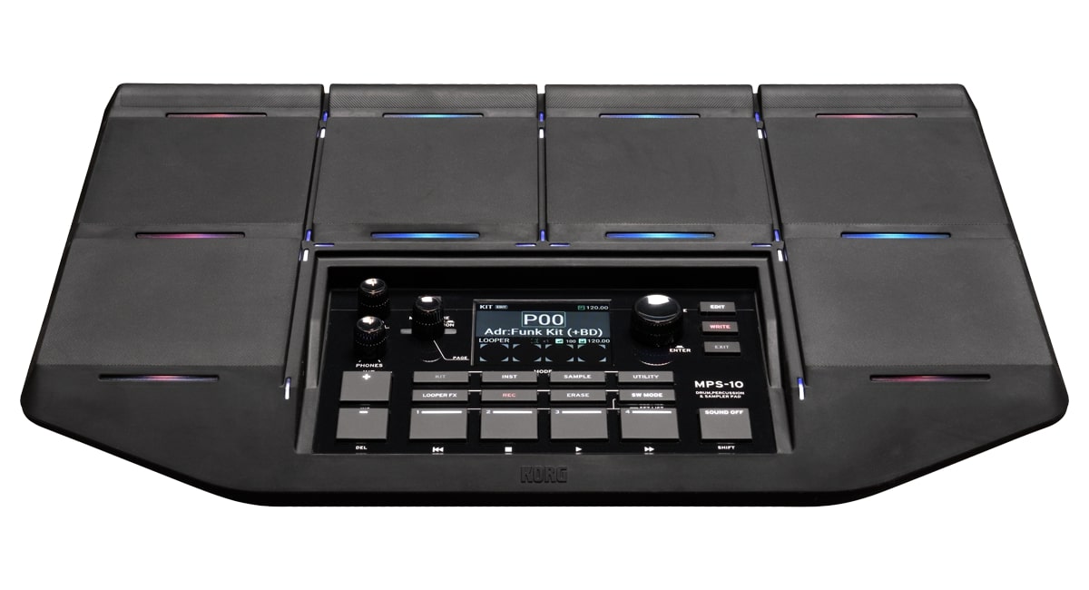 Korg Drum, Percussion and Sampler 10-Pad Drum Controller MPS10, hardware music sampling instrument