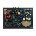 Top view of a black eurorack module with multiple knobs, sliders, push buttons, and jacks labeled Antilope.