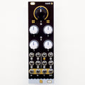 Black electronic module panel with multiple knobs and jack sockets labeled for channels H and Y, including a large top control knob.