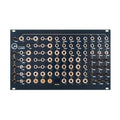 Black Eurorack module with multiple knobs, audio jacks, toggle switches, and MIDI input labeled Neutral Labs Luna.