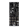 Black eurorack module with multiple knobs, toggle switches, and jacks labeled for various audio controls and signals.