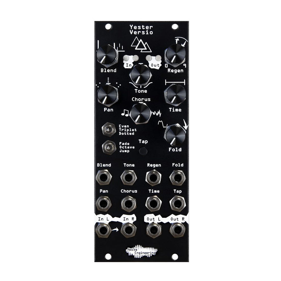 Black eurorack module with knobs, toggle switches, audio jacks, and Noise Engineering logo.