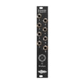 Black Eurorack module labeled Expando Expandi with eight numbered jack sockets and a status indicator light.