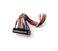 Black wire connector block labeled 'nordstrand 3b' with multiple colored wires attached.