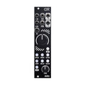 Black Eurorack module with multiple jacks, two knobs, and several labeled buttons and LED indicators.