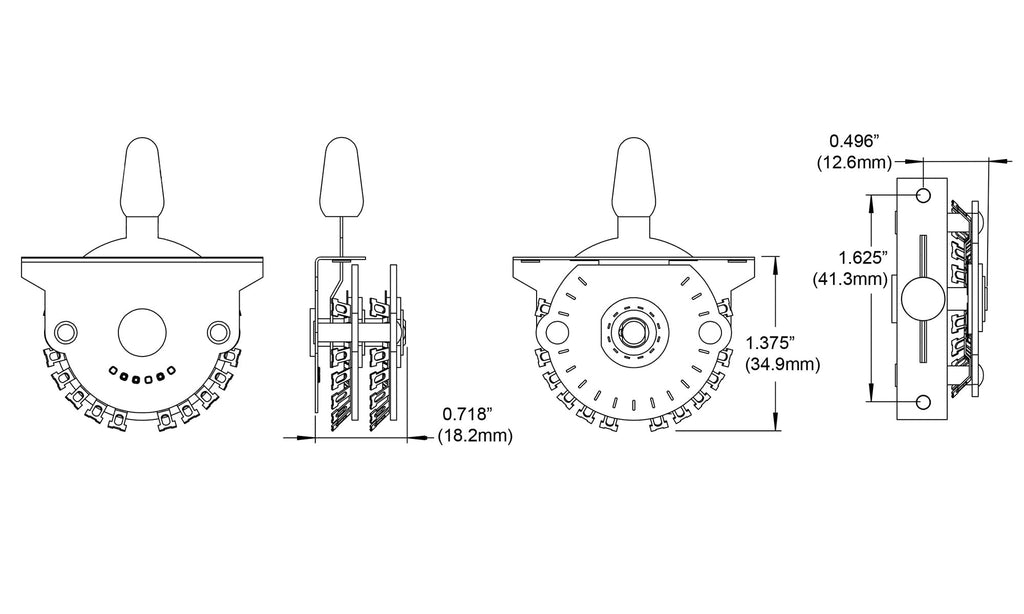 Solo Pro Oak Grigsby 5-Way Long Lever Super Switch