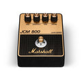 Black and gold Marshall JCM 800 guitar effects pedal with four control knobs and a footswitch.