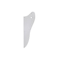 White 3-ply pickguard with multiple screw holes and one larger hole shown flat on a white background.