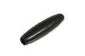 Single black plastic part shaped like a tapered cylindrical tip with a hollow end.