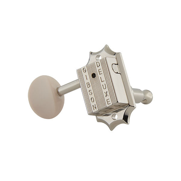 Gibson MH060 Deluxe White Button Tuner Set – Vintage Nickel