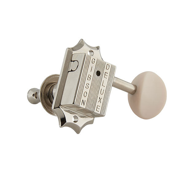 Gibson MH060 Deluxe White Button Tuner Set – Vintage Nickel